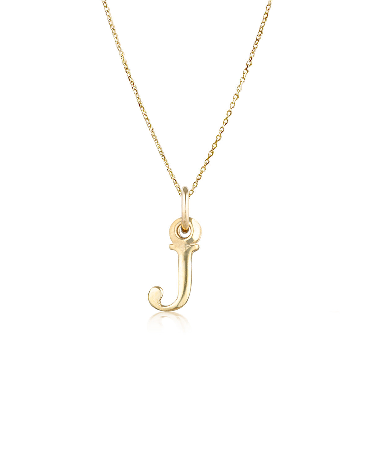 Block Letter Necklace (Yellow Gold)