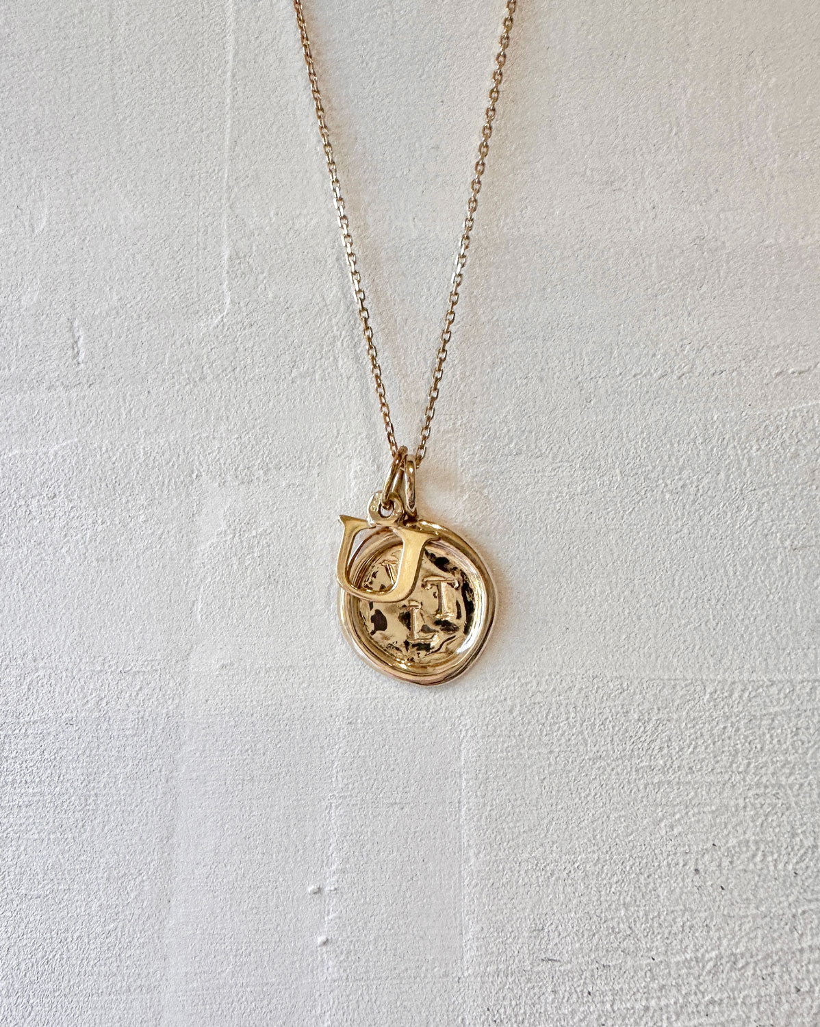 Seal &amp; Block Letter Pendants Set