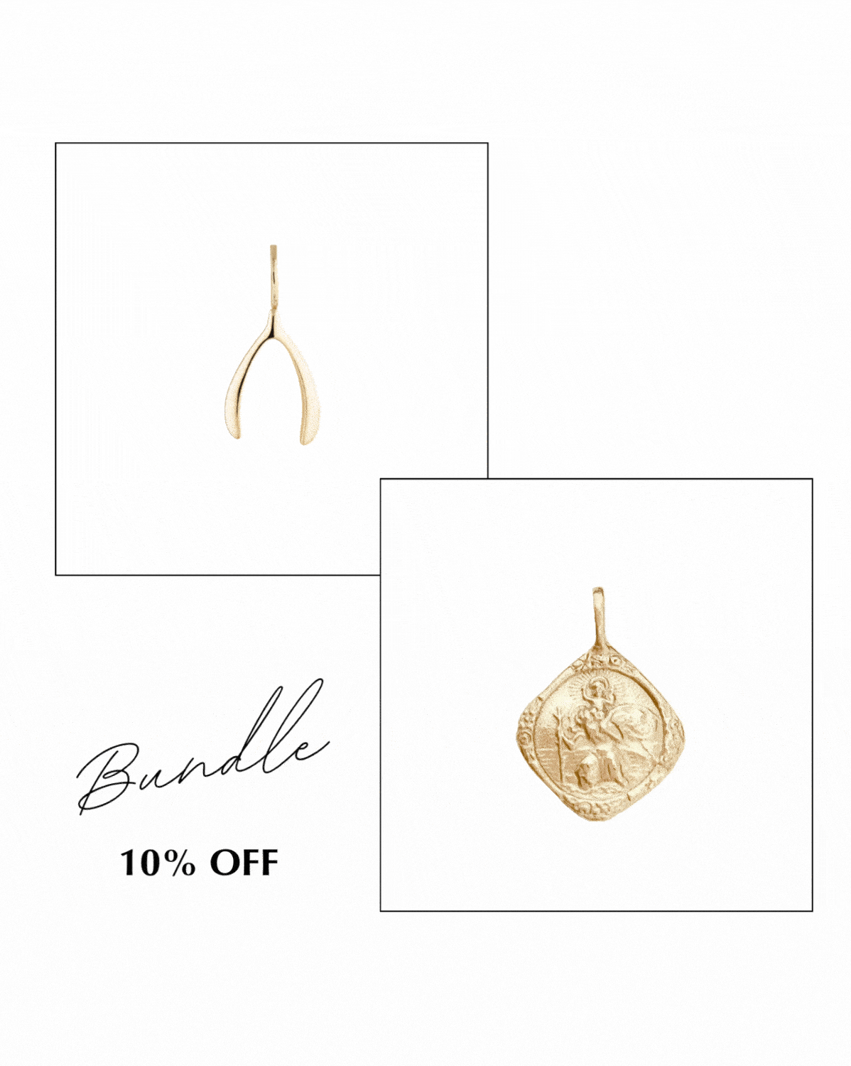 Traveller's Amulet & Wishbone Pendants Set