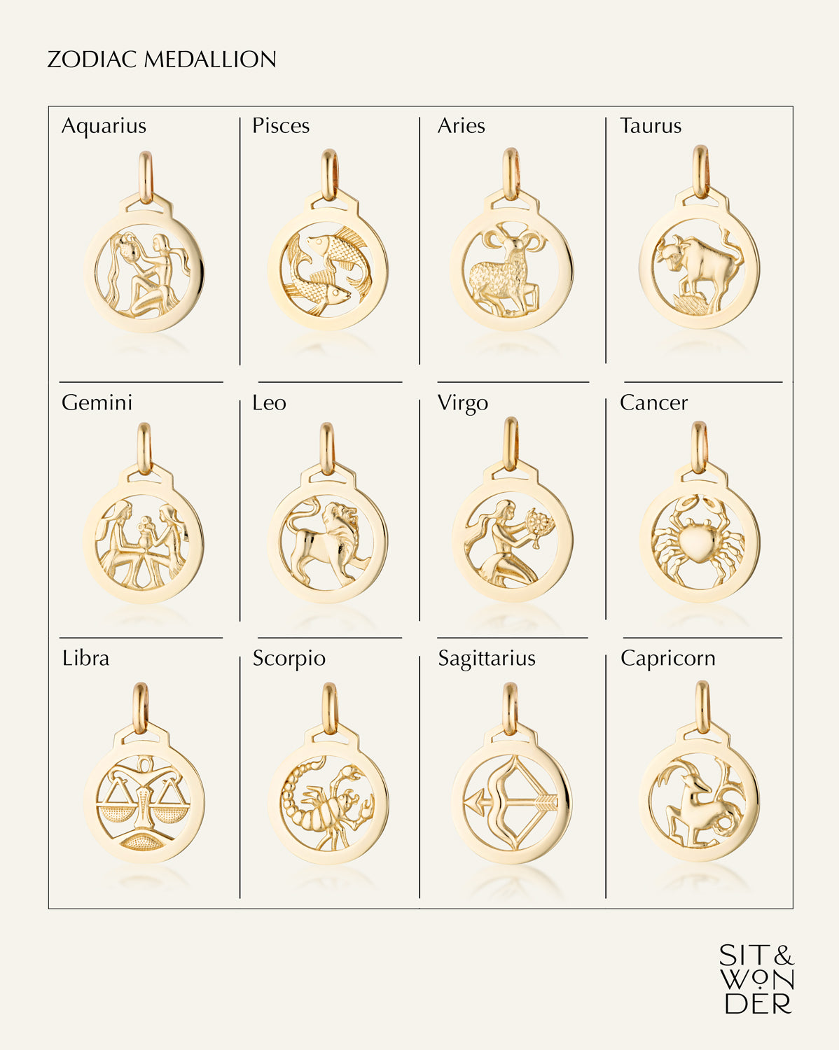 Zodiac Medallion Pendant